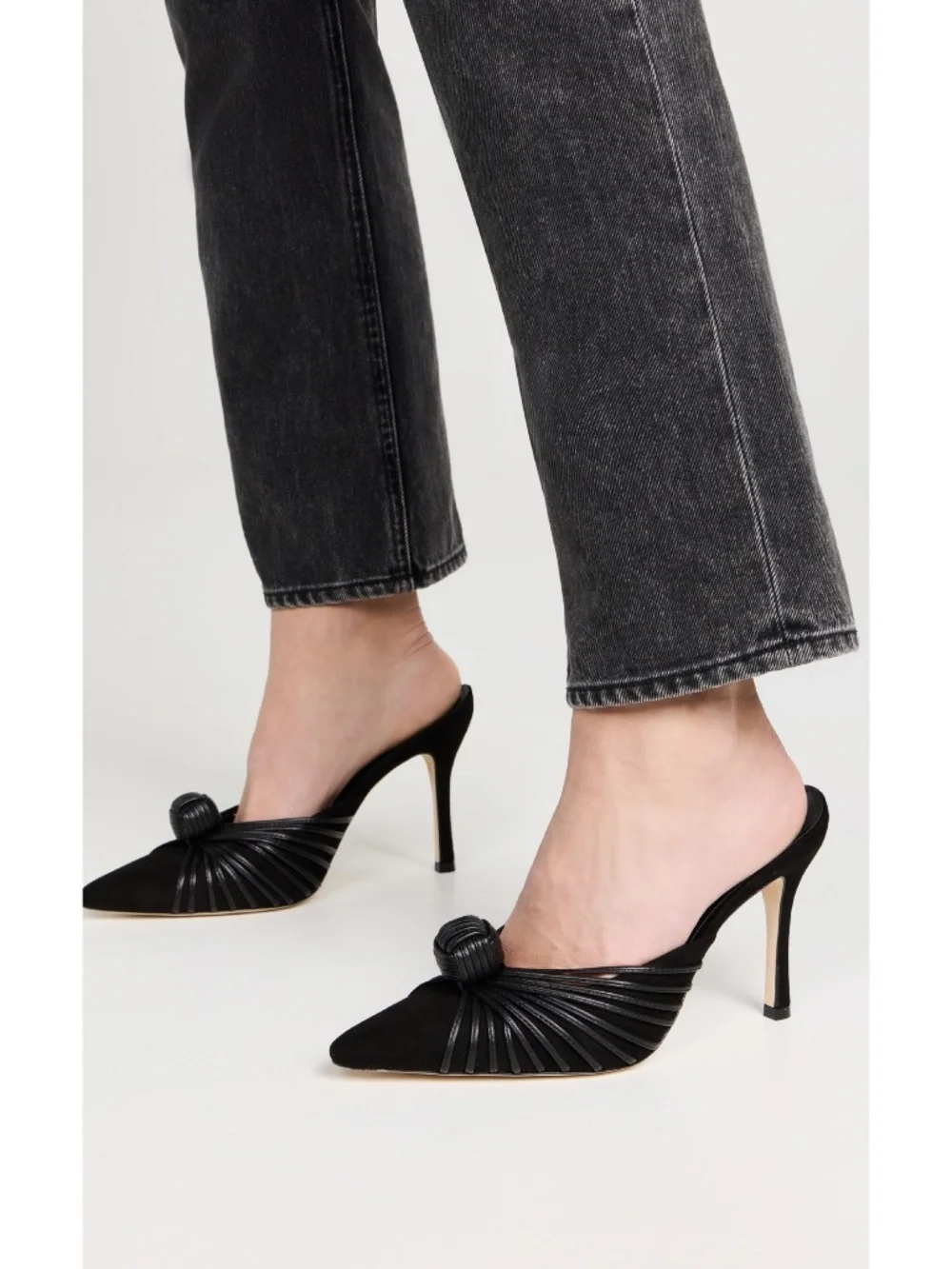 New Larroude Valerie Stiletto Pump Black Sz 10